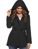 HOTLOOX Women's Lightweight Raincoat Hooded Waterproof Active Outdoor Rain Jacket with Pockets Windbreaker S-XXL | Women's Coat & Jacket