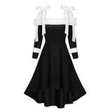 Christmas lace up Plush Gold Velvet Long-Sleeved Dress Retro Style Skirt | Original Brand | Women's Work Dresses