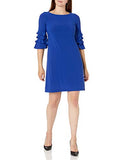 Women's 4-Mar Tiered Bell Sleeves A-line Knee Length Dress