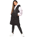 Hooded Quilted Puffer Gilet Waistcoat Padded Bodywarmer