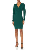 Lark & Ro Women's Long Sleeve Faux Wrap Sheath Dress | Women's Casual Dresses