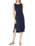 Women's Jersey Sleeveless Gathered Midi Dress