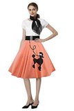 AISION Womens Vintage 1950s Poodle Skirt Country Swing Rockabilly Skater Dress