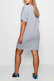 Womens Ladies Tunic Pullover Oversized Short Sleeve Round Neck Baggy T-Shirt Mini Dress | Tunic Dress | Pj Dress | Casual Tops | T-Shirt Dress