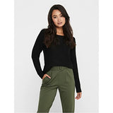 Black Womens Knit Crew Jumper - Only | Women's Jumpers
