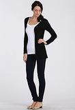 Ladies Long Sleeve Plain Printed Pocket Boyfriend Cardigan Womens Top Sizes 8-26 | Women's Cardigan