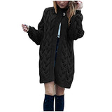 Elegant Cable Knit Long Cardigan for Womens Open Front Long Sleeve Knitted Sweaters Knitwear Outwear Coats | Women's Sweaters