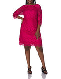 Plus Size Womens 4-mar Sleeve Shift Dress