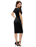 Women's Bodycon Pencil Dress Office Wear To Work Dresses With Pocket Belt Jasambac | Women's Work Dresses