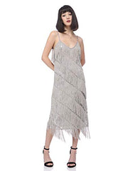 Anna-Kaci Womens Fringe Sequin Strap Backless 1920s Flapper Party Mini Dress | Women's Cocktail Dresses