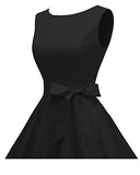 Hanpceirs Women's Boatneck Sleeveless Swing Vintage 1950s Cocktail Dress | Women's Cocktail Dresses
