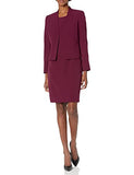 Women's Crepe Multi Seamed Cropped Jacket and Sheath Dress Suit Set | Women's Work Dresses