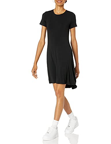 Daily Ritual Women's Jersey Short-Sleeve Open Crewneck Dress