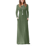 Women's Dress Sweet & Cute Dress Ladies Casual Long Sleeve Sexy Plus Size Loose Plain Pockets Long Maxi Dress Fancy Cocktail Dress Party Dress Maxi A-line Dress