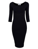 Womens Classic Slim Fit Bodycon Midi Dress