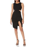 Women's Cut Out Sleeveless Bodycon Dress, Black, 7