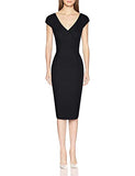 Women's 1950's Vintage V Neck Ruched Sheath Formal Pencil Dress | Women's Work Dresses