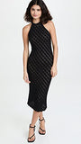 Neck Fitted Maxi Dress