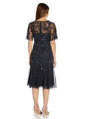 Adrianna Papell Women's Beaded Midi Dress