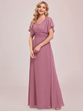 Women's Elegant V-Neck Formal Evening Dresses - Sara Clothes