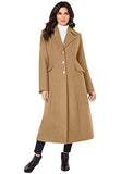 Roaman's Women's Plus Size Long Wool-Blend Coat Winter Classic