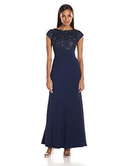 Women's Cap Sleeve Lace Gown