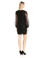 Women's Tipsy Delicate Floral Lace Long Sleeve Dress