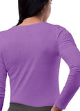 Lavender Scrubs for Ladies - Long Sleeve Comfort Underscrub Tee - SIVVAN Womens Fall Fashion | Women's Tops and Blouses