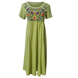 Women's Dress Sweet & Cute Dress Ladies Summer Vintage Short Sleeve O-Neck Embroidered Casual Dress Fancy Cocktail Dress Party Dress Maxi A-line Dress