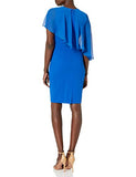 Women's Plus Size Chiffon Popover Cape Sheath Dress | Women's Work Dresses