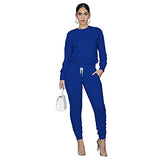 Women's 2 Piece Long Sleeved Autumn Winter Spring Solid Color Casual Fashion Pants Leggings Sportswear Track Suit