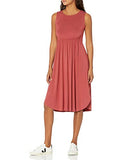 Women's Jersey Sleeveless Gathered Midi Dress | Women's Midi Dresses
