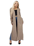 Women's UK Stock Boyfriend Longline Knitted Open Cardigan Duster Jacket | Women's Cardigan