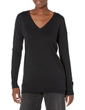 Black Lightweight V-neck Tunic Sweater - Ae Store | Women's Jumpers