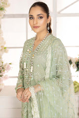 Adan Libas Mint Green Camellia Chiffon Collection 2022 Online Shopping