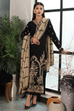 Charizma PS3-22 Poshima Embroidered Leather With Printed Wool Shawl Online Shopping