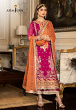 Asim Jofa Chiffon, Organza, Pink & Orange Jhilmil Collection Online Shopping