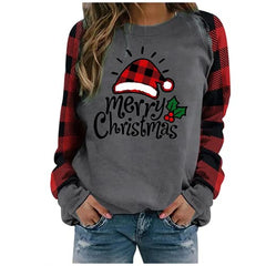 Women's Christmas Sweatshirt Long Sleeve Xmas Casual Blouse Graphic Tops Christmas Shirts for Women Sweater Jumpers