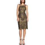 Women's Metallic Lace Sheath Dress Formal