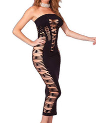 Plus Size Sexy Spender Seamless Tube Lingerie Club Dress Black Fits 1 X 2X 3X