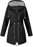 Rain Women Waterproof with Hood Lightweight Coats Ladies Long Sleeve Outdoor Active Raincoat Windbreaker Breathable Windproof Female | Women's Coat & Jacket