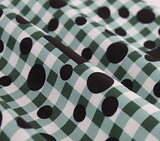 Women's Square Neck Polka Dots Check Plaid 1950s Vintage Dress | Original Brand | Women's Cocktail Dresses