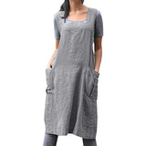 Vintage Cross Back Dress for Women Casual Loose Baggy Dress with Pockets | Original Brand | Women's Work Dresses