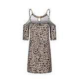 Summer Dresses for Women, Fashion Ladies Summer Sexy Casual Strapless Halter Printing Half Sleeve Dress Party UK Size | Women's Work Dresses