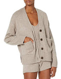 Women's Brigitte Chunky Button Front Pocket Ribbed Cardigan | Women's Sweaters