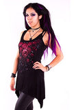 Women's Blood Rose - Goth Bottom Camisole Dress Black