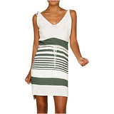 Fashion Ladies Knitted V-Neck Sling Suspender Dress Strapless Backless Skirt UK Size Party Dress | Women's Work Dresses