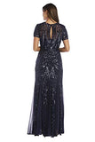 Women's One Piece Short Sleeve Embelished Sequins Gown | Women's Evening Gowns