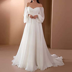 Sexy Bridesmaid Bride Dresses For Women Wedding Guest Off Shoulder Solid Color Formal White Maxi Dress