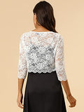 Women's Saint Patrick's Day Sheer Floral Lace Shrug Top Cropped Bolero Cardigan | Original Brand